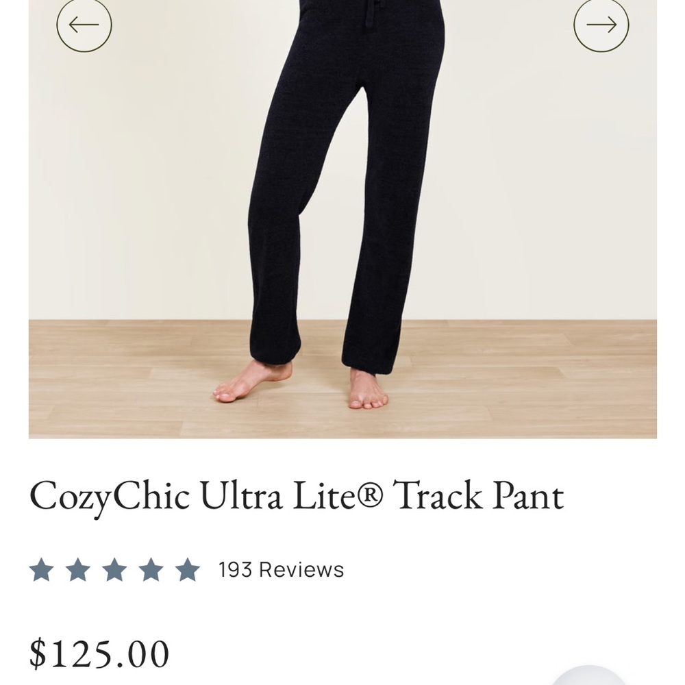 Barefoot Dreams CozyChic Lite® Barrel Leg Pant-NEW-Black/size L